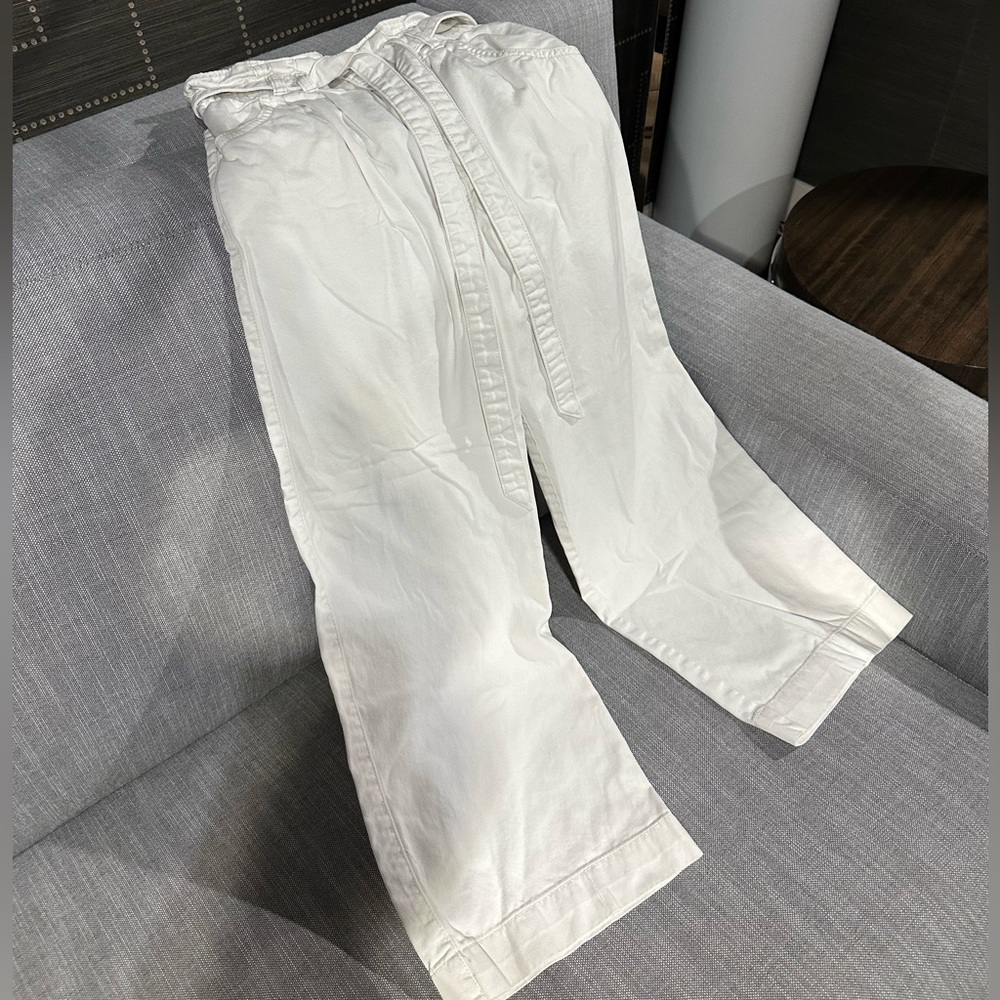 White Drawstring Pants - image 1